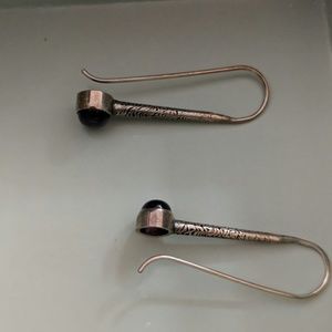 Vintage Purple Gem Drop Earrings